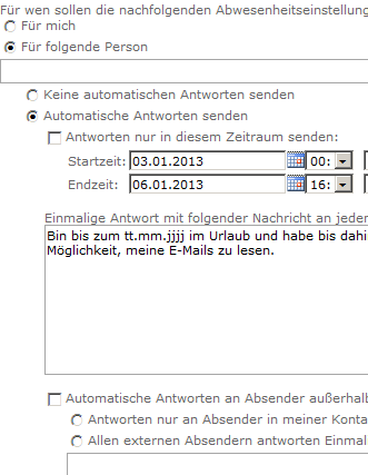 OOF Dialog Screenshot