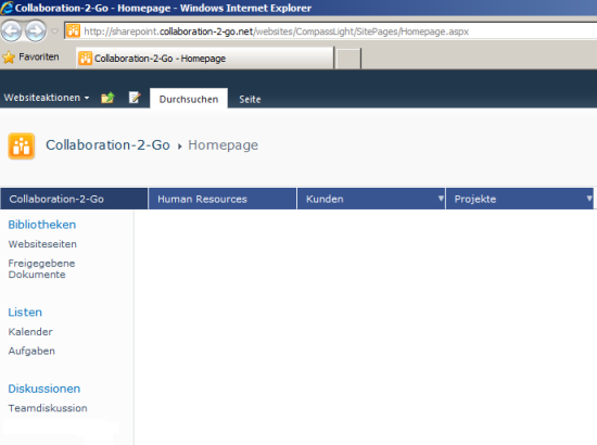 Site Compass für  SharePoint: Ersatz der Navigation