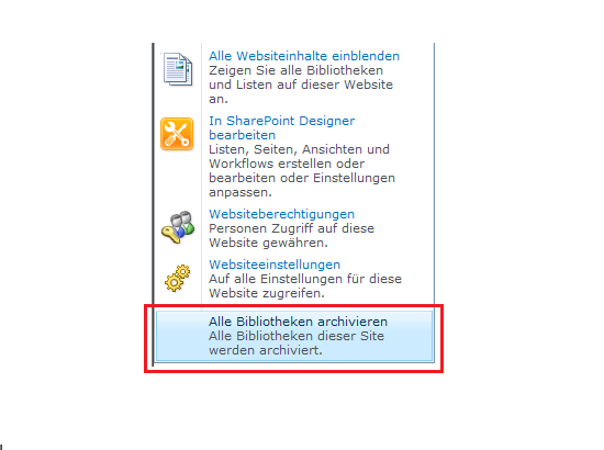 ZIP für SharePoint-Sites