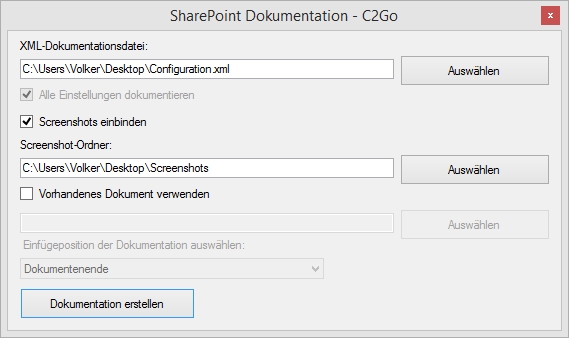 SharePoint Dokumentationstool