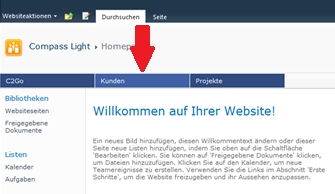 SharePoint Site Compass Screenshot