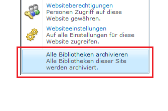 SharePoint ZIP Archivar Screenshot